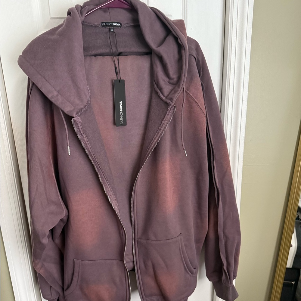 Purple Zip-Up Hoodie
